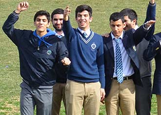 Student working in class